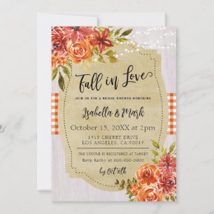 Fall in Love Bridal Shower Invitation