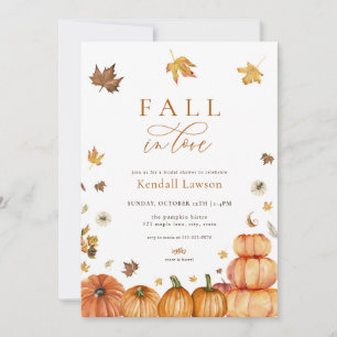 Fall in Love Bridal Shower Invitation 