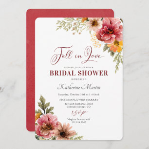 Fall in Love Bridal Shower invitation