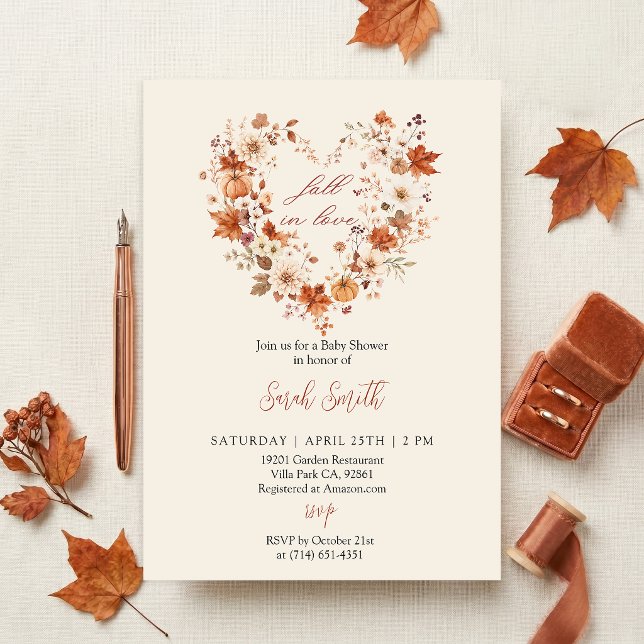 Fall in love Bridal Shower Invitation (Creator Uploaded)