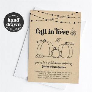 Fall in Love Bridal Shower Invitation