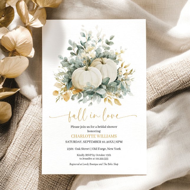 Fall In Love Bridal Shower Invitation (Creator Uploaded)