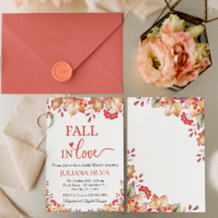 Fall in love Bridal Shower Invitation