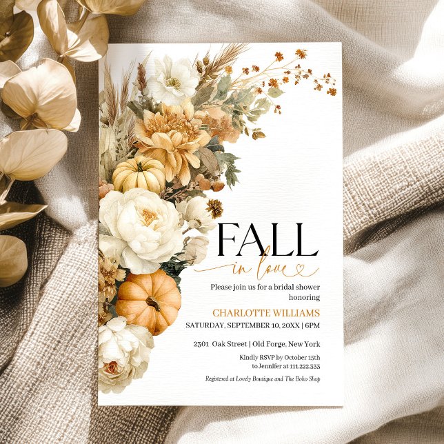 Fall In Love Bridal Shower Invitation (Creator Uploaded)