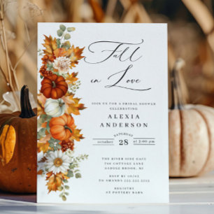 Fall In Love Bridal Shower  Invitation
