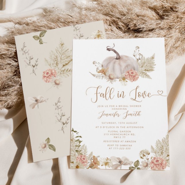 Fall in love bridal shower invitation (Creator Uploaded)