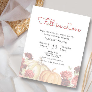Fall in Love   Bridal Shower Invitation