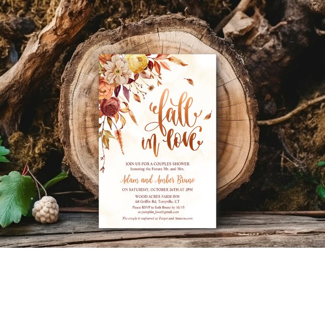 Fall In Love Bridal Shower Invitation (Creator Uploaded)