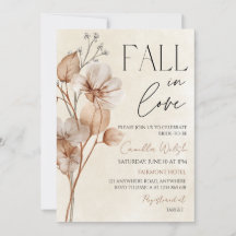 Fall in love Bridal Shower Invitation