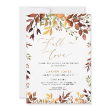 Fall in love Bridal Shower Invitation, Autumn
