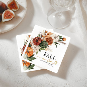 Fall In Love Bridal Shower  Napkin