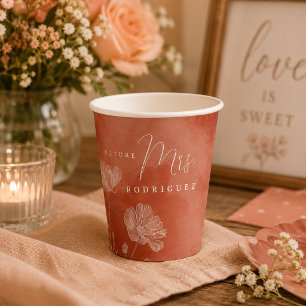 Fall in Love Bridal Shower Paper Cup – Personalise