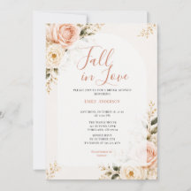 Fall in Love Bridal Shower Pink Blush Floral