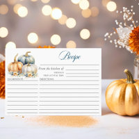 Fall in Love Bridal Shower RECIPE Enclosure 