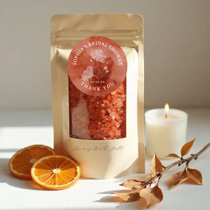 Fall In Love Bridal Shower Thank You Favour Classic Round Sticker