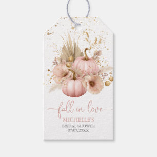Fall in Love Bridal Shower Thank You Pumpkin Gift Tags