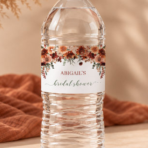 Fall in Love Bridal Shower Water Bottle Label