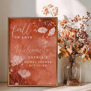 Fall in Love Bridal Shower Welcome Sign