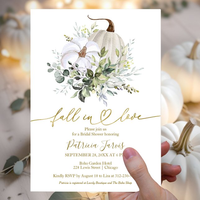 Fall In Love Budget Bridal Shower Invitation (Creator Uploaded)