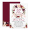Fall in Love Burgundy Floral Wreath Bridal Shower