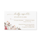 Fall in Love Burgundy Wedding RSVP Card