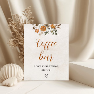 Fall in Love   Coffee Bar Table Bridal Shower Sign