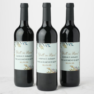 Fall in Love! Custom Engagement Party Wine Label