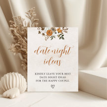 Fall in Love | Date Night Bridal Shower Sign