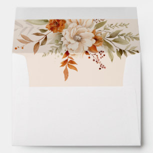 Fall in love elegant fall bridal shower envelope