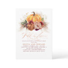 Fall in Love Engagement Party Rust Flowers Pumpkin