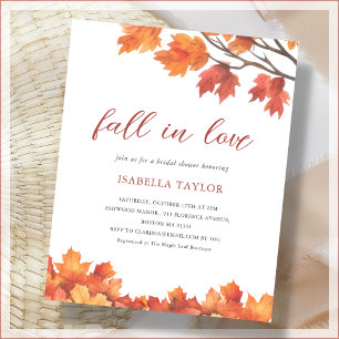 Fall in Love   Fall Tree Bridal Shower Invitation
