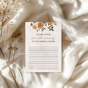 Fall in Love   Favourite Memory Game Bridal Shower Invitation