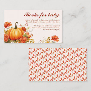 Fall in love flora fall Baby shower books for baby Enclosure Card