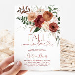 Fall In Love Floral Bridal Shower Invitation<br><div class="desc">Fall In Love | A floral Bridal Shower invitation for your fall themed bridal shower.</div>