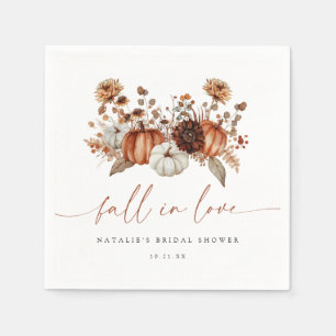 Fall in Love Floral Bridal Shower Napkin