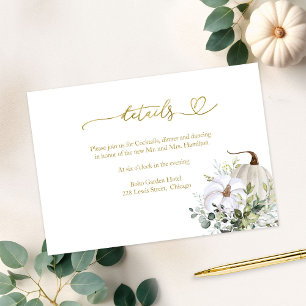 Fall in Love Greenery Wedding Details Enclosure Card