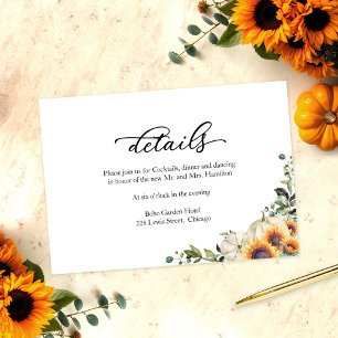 Fall in Love Greenery Wedding Details Enclosure Card