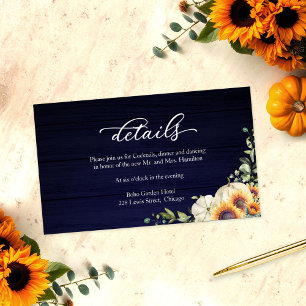 Fall in Love Greenery Wedding Details Enclosure Card