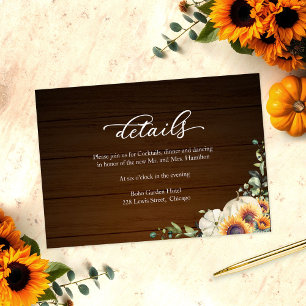 Fall in Love Greenery Wedding Details Enclosure Card