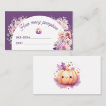 Fall in love guess how many pumpkins baby shower 