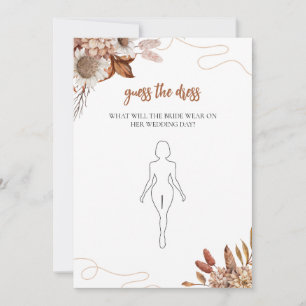 Fall in love   Guess The Dress Bridal Shower Game  Invitation