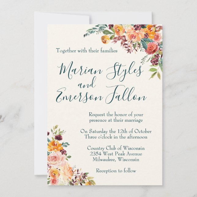 Fall in Love Invitation (Front)