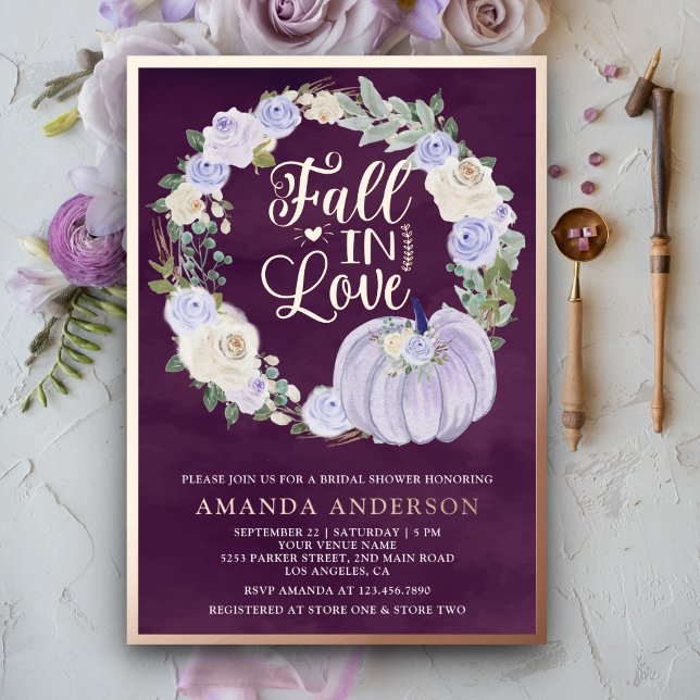 Fall in Love Lavender Pumpkin Plum Bridal Shower (Creator Uploaded)