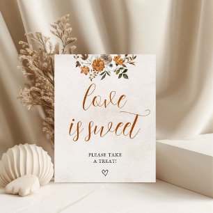 Fall in Love   Love is Sweet Treat Bridal Shower Poster