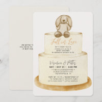 Fall in Love Neutral Autumn Cake Baby Shower
