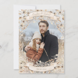 Fall In Love Neutral Autumn Wedding Save The Date