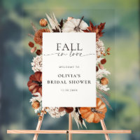 Fall in Love Neutral Pumpkin Frame Welcome