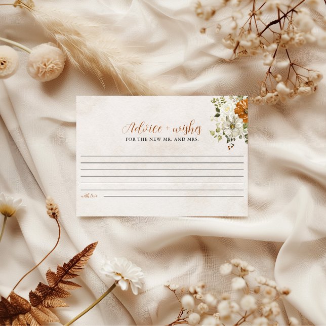 Fall in Love | Newlywed Advice and Wishes Game Enclosure Card (Creator Uploaded)