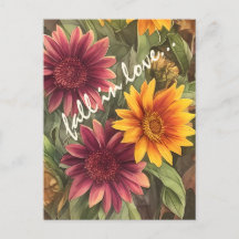 Fall in Love Pretty Autumn Flowers Floral