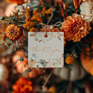 Fall in Love Pumpkin Autumn Baby Shower Favour Tags